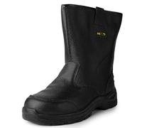 BLACK HAMMER Botas Rigger para Hombre Zapatos de Trabajo y Seguridad Resistente al Agua Robusto Calzado Ideales para Profesionales y Actividades al Aire Libre Perfecto para Uso Diario S3 Iron (45 EU)