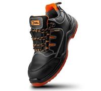 BLACK HAMMER Deportivas Impermeables Ligeras con Puntera Composite Entresuela Kevlar y Seguridad S3 Zapatos para el Trabajo Sujeción Extra en los Tobillos Senderismo 9007 (46 EU)