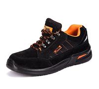 BLACK HAMMER Hombres Zapatillas de Seguridad Zapatillas de Deporte Botas de Trabajo Zapatos Construcción Resistente al Agua Antideslizante Puntera de Acero S1P SRC 9952 (45 EU)