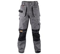 BLACK HAMMER Pantalones de Trabajo para Hombre Ropa de Trabajo Cómoda y Resistente Pantalones de Trabajo de Seguridad Ajuste Relajado Estilo Cargo Resistente al Agua Zilla (Grafito 42W / 33 Long)
