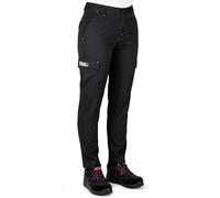 Black Hammer Pantalones de trabajo tipo cargo para mujer, con múltiples bolsillos, cintura elástica, resistentes, triple costura, refuerzo, punto de estrés, para soportar ropa de trabajo, Negro, 36W