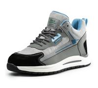 BLACK HAMMER Zapatillas de Trabajo de Seguridad para Hombre, Ligeras, Antideslizantes, Puntera de Acero y Entresuela Resistente, Entrenadores Profesionales para Trabajos Pesados S1P SRC 2400 (41 EU)