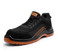 BLACK HAMMER Zapatos de Seguridad para Hombres Flynit no Libres de Metal S1P SRC Ultraligero Puntera de Compuesto Kevlar Suela Intermedia 2222 (45 EU, Naranja)