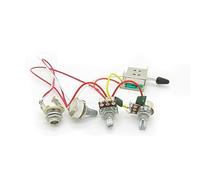 Black Hat - Kit de arnés de cableado de guitarra Strat precableado, 3 ollas de 500 K, 1 volumen, 2 pomos de control de tono, interruptor de 5 vías