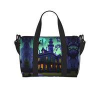 Black Haunted Mansions - Bolsas de viaje duraderas para mujer, bolsas de viaje duraderas, bolsas de gimnasio para viajes nocturnos