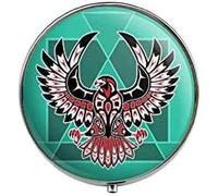 Black Hawk - Pastillero con foto artística - Pastillero con encanto - Caja de cristal para dulces