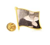 Black Head Beauty - Pin de solapa con diseño de bandera de metal dorado