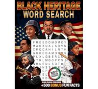 Black Heritage Word Search: 100 African American Culture Puzzles for Black History Month. Plus a Bonus 500 Fun Facts for Adults, Teens, and Seniors, on Juneteenth, Kwanzaa, Civil Rights, and more.