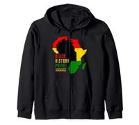 Black History Afro American Pride Male Retro Vintage Sudadera con Capucha