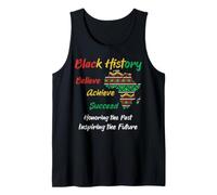 Black History Believe Achieve Achieve Succeed African Men Women Kids Camiseta sin Mangas