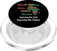 Black History Believe Achieve Achieve Succeed African Men Women Kids PopSockets PopGrip para MagSafe