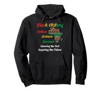 Black History Believe Achieve Achieve Succeed African Men Women Kids Sudadera con Capucha