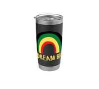 Black History Dream Big Rainbow Negro Hombres Mujeres Niño Niña Vaso térmico de acero inoxidable de doble pared
