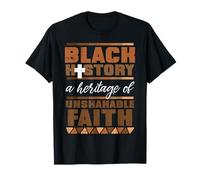 Black History Heritage of Unshakeable Faith Hombres Mujeres Niños Camiseta