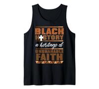Black History Heritage of Unshakeable Faith Hombres Mujeres Niños Camiseta sin Mangas