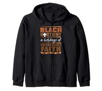 Black History Heritage of Unshakeable Faith Hombres Mujeres Niños Sudadera con Capucha