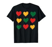 Black History Is My Valentine Mujeres Negras Pan African Hearts Camiseta