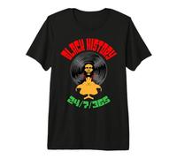 Black History Month 24/7/365 Disco de Vinilo LP Afro Music DJ Camiseta Premium
