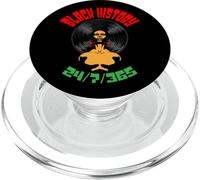 Black History Month 24/7/365 Disco de Vinilo LP Afro Music DJ PopSockets PopGrip para MagSafe
