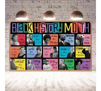 Black History Month Backdrop, Banner, Poster Pan African American Decoration and Supplies for Home