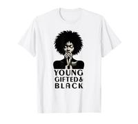 Black History Month Black Girl Young Gifted & Black Melanin Camiseta