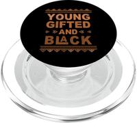 Black History Month Black Girl Young Gifted & Black Melanin PopSockets PopGrip para MagSafe