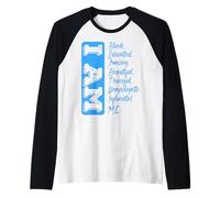 Black History Month I Am Strong Educated Black Pride Camiseta Manga Raglan