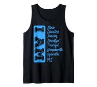 Black History Month I Am Strong Educated Black Pride Camiseta sin Mangas