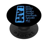 Black History Month I Am Strong Educated Black Pride PopSockets PopGrip Adhesivo