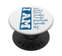 Black History Month I Am Strong Educated Black Pride PopSockets PopGrip Adhesivo