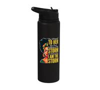 Black History Month I Am The Storm Melanina Mujeres RBG Colors Stainless Steel Insulated Water Bottle