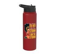 Black History Month I Am The Storm Melanina Mujeres RBG Colors Stainless Steel Insulated Water Bottle