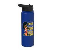 Black History Month I Am The Storm Melanina Mujeres RBG Colors Stainless Steel Insulated Water Bottle