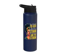 Black History Month I Am The Storm Melanina Mujeres RBG Colors Stainless Steel Insulated Water Bottle