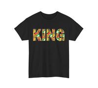 Black History Month King African Pattern Boys Men Proud T-Shirt Black L