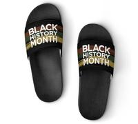 Black History Month - Pantuflas de casa para hombre, sandalias de baño para ducha, Estilo:, 42 EU