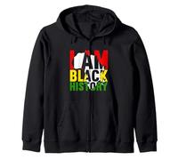 Black History Month Queen I Am Black History Melanin Mujeres Sudadera con Capucha