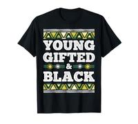 Black History Month Young Gifted & Black African Melanin Camiseta