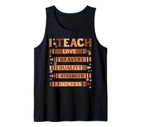 Black History Teacher I Teach Love Bravery Crayons Mujeres Hombres Camiseta sin Mangas