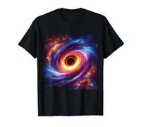 Black Hole Astro Física Camiseta gráfica económica, Hombre, Negro, S