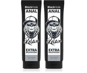 BLACK HOLE - Gel Anal - Lubricante Base de Agua- Acción Relajante e Hidratante - Efecto Duradero y Satisfactorio - Sin Aroma - Unisex- 250 ml (Paquete de 2)