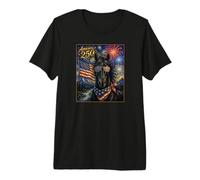 Black Horse Art America 250 Anniversary 4th of July USA Flag Camiseta Premium