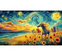 Black-Horse-Galloping-Through-Water-Under-Stormy-Sky Puzzle Adultos 1000 Piezas Juego desafiante Educativo Papel Reciclado para relajación y Creatividad 38x52/1000pcs