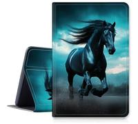 Black Horse Nature - Funda para tablet Amazon Fire HD 10 y Fire HD 10 Plus (13/11ª generación, versión 2023/2021), funda delgada de piel sintética con soporte plegable y apagado automático