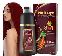 Black Instant Hair Color Shampoo For Gray Hair, Shampoo Con Tinte Natural Para Canas, Shampoo Con Tinte Natural 3 En 1, Hair Dye Shampoo (Red)