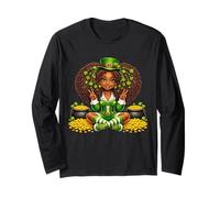 Black Irish Afro Black Girl African American St Patricks Day Manga Larga
