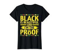 Black Is Beautiful and I'm The Proof Black History Month Camiseta gráfica económica, Mujer, Negro, S
