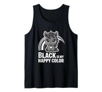 Black Is My Color | Bonito diseño de Unicornio gótico Camiseta sin Mangas