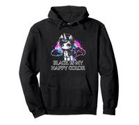 Black Is My Happy Color Gothic Girl Dark Goth Ocult Unicorn Sudadera con Capucha
