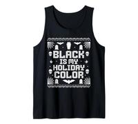 Black is My Holiday Color Ugly Jersey Gothic Christmas Camiseta sin Mangas